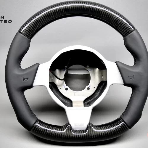 Lotus Series 3 Elise Exige Cup S Sport No Ring Napa Leather Gloss Finish Carbon Fiber Steering Wheel v.2