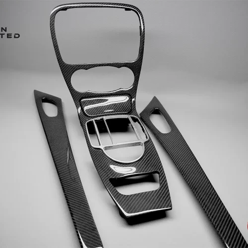 Mercedes R230 SL Class SL350 SL550 SL55 Gloss Finish Carbon Fiber Interior Trim Kit 2002-2004