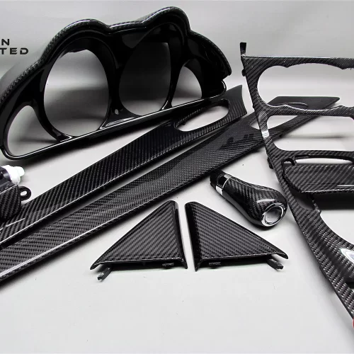 Mercedes R230 SL Class SL550 SL55 SL63 Gloss Finish Carbon Fiber Interior Trim Kit 2005-2008