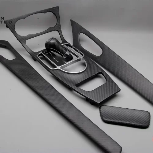 Mercedes R230 SL Class SL550 SL55 SL63 Matte Satin Finish Carbon Fiber Interior Trim Kit 2005-2008