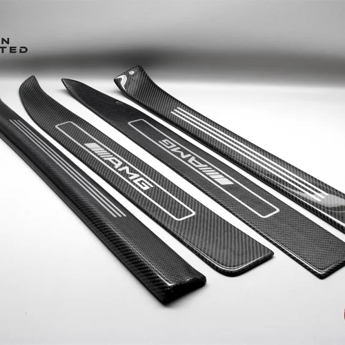 Mercedes W197 SLS 63 AMG Roadster Full Set 4-Pieces Gloss Finish Carbon Fiber Door Sills