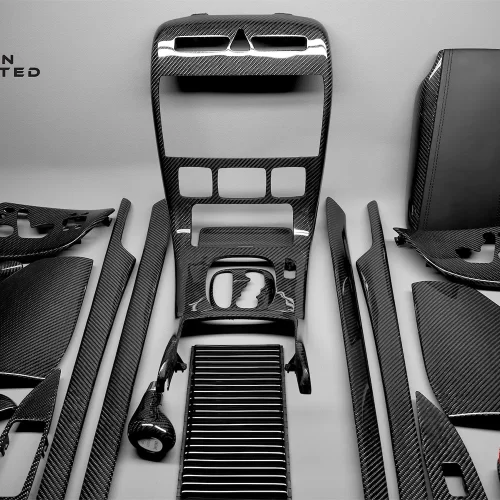 Mercedes W215 CL500 CL63 CL65 AMG Gloss Finish Carbon Fiber Interior Trim Kit 2003-2006