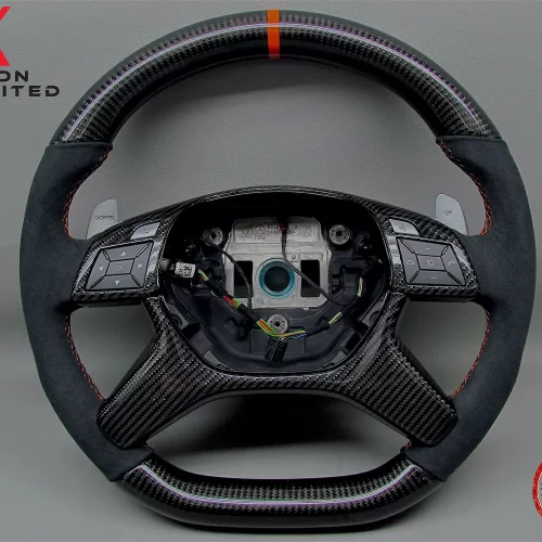 Mercedes G500 G63 G65 GL550 GL63 ML63 Orange Ring Alcantara Carbon Fiber Steering Wheel v.1