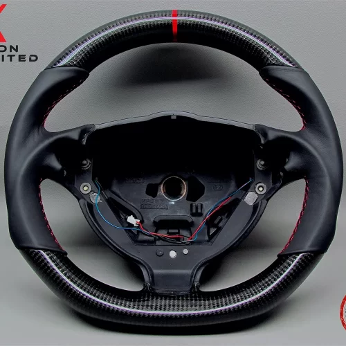 Mercedes McLaren SLR 722 Red Ring Napa Leather Gloss Finish Carbon Fiber Steering Wheel