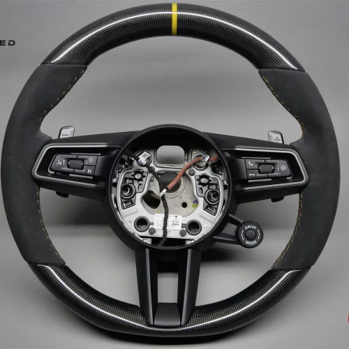 Porsche Cayenne GT Coupe & All Variants 2023 – Present Various Color Rings Alcantara Gloss Finish Carbon Steering Wheel v.3