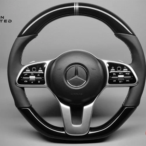 Mercedes W463 G Class G550 G350d G400d W213 E450 GLS450 580 GLE 350 450 580 Napa Leather Piano Black Steering Wheel