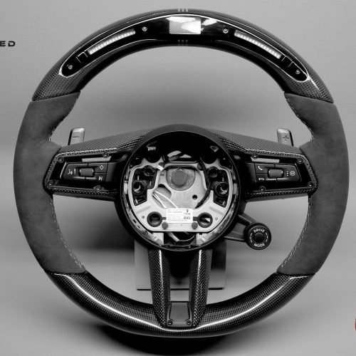 Porsche 911 992.2 Carrera Targa Turbo GT3 Touring Dakar S/T 2019–2024 Triple Silver Ring Alcantara Gloss Finish LED Carbon Steering Wheel v.3.1